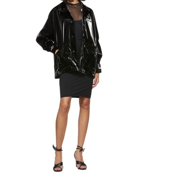 Off-White Glossy Velvet-Trimmed Track Jacket - Picture 2 of 14